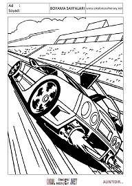 Hot-wheels boyama sayfaları